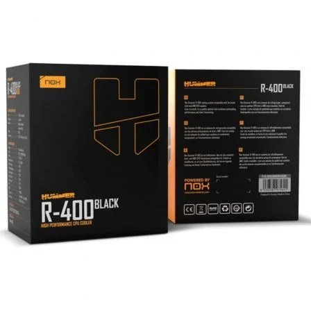 Nox Hummer R-400 Disipador de CPU 12 cm Negro